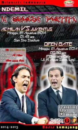 Ayo...! Nobar AC Milan Vs Juventus di Warkem Lumajang